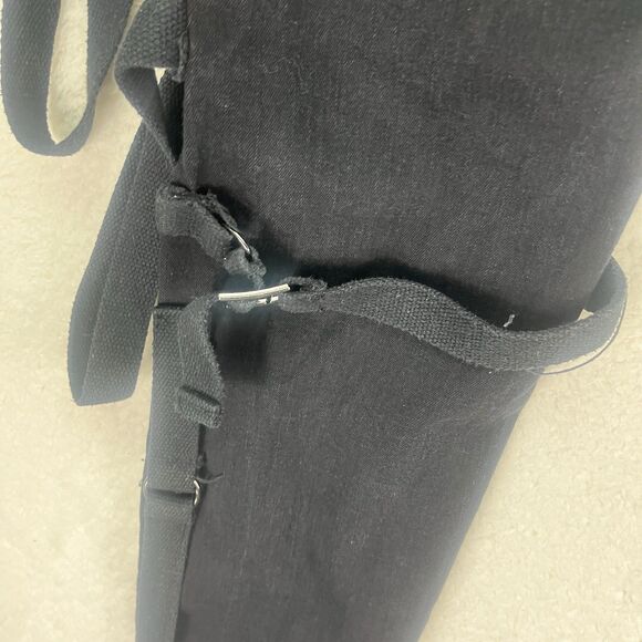 Serenede Men's Black Strappy Skinny Jeans‎ Gothic Punk Grunge - Size 42 - Picture 9 of 12